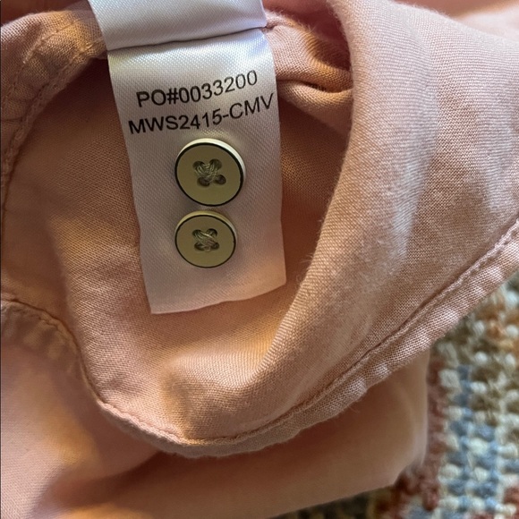 Faherty Men’s Pink Sunwashed Chambray Supima Cotton LongSleeve Shirt Size XL - Picture 8 of 9